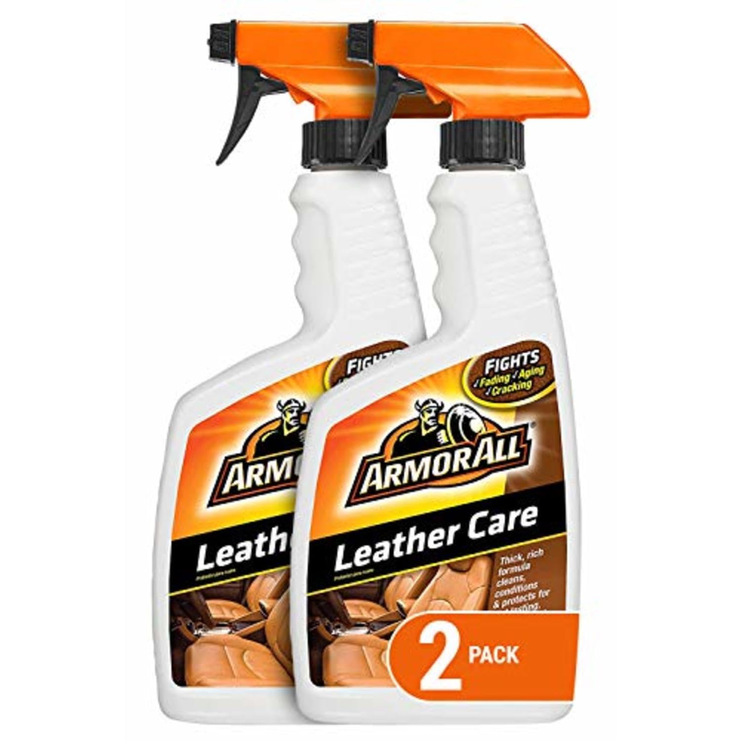 Armor All Leather Care Spray bottle front view for easy leather maintenance