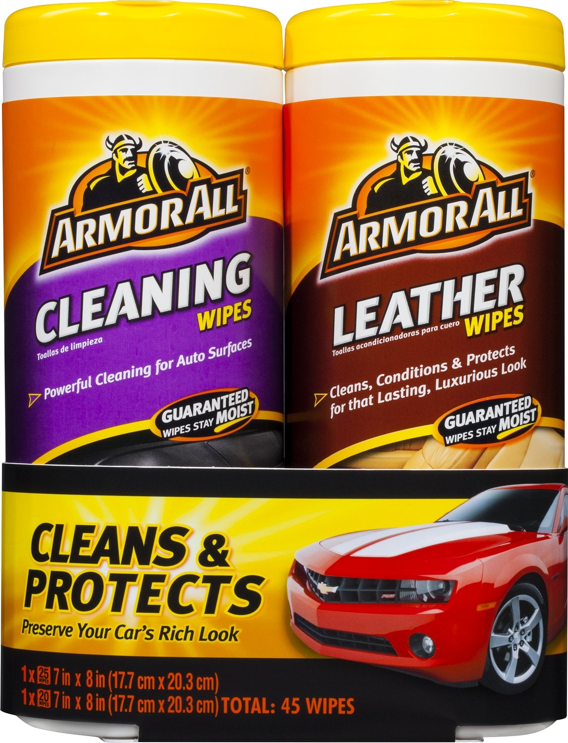 Armor All Leather Wipes clean, condition, and protect leather for renewed softness.