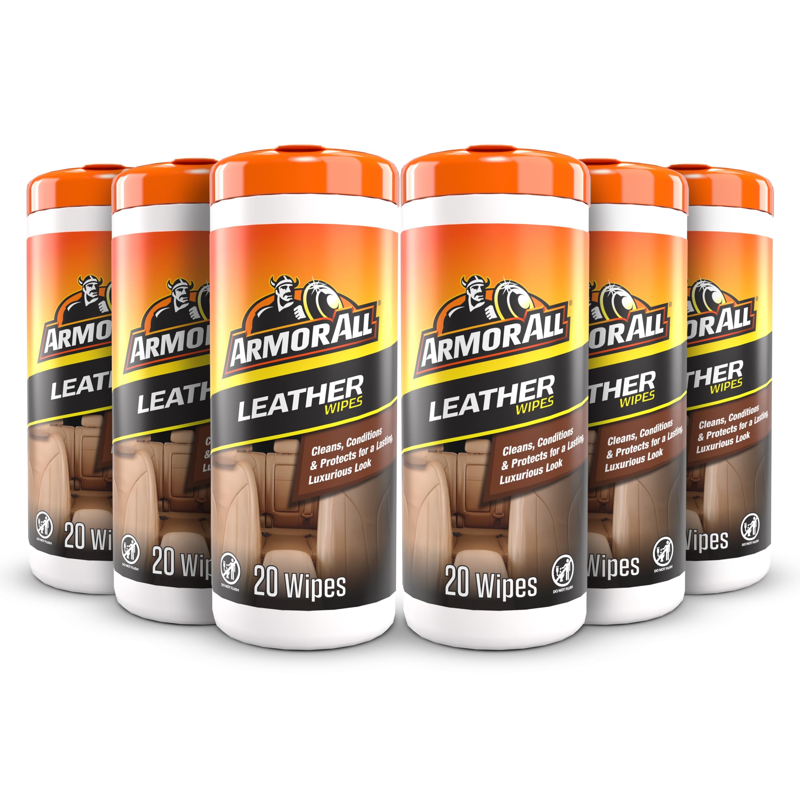 Armor All Leather Care Wipes clean dirt from car leather interior