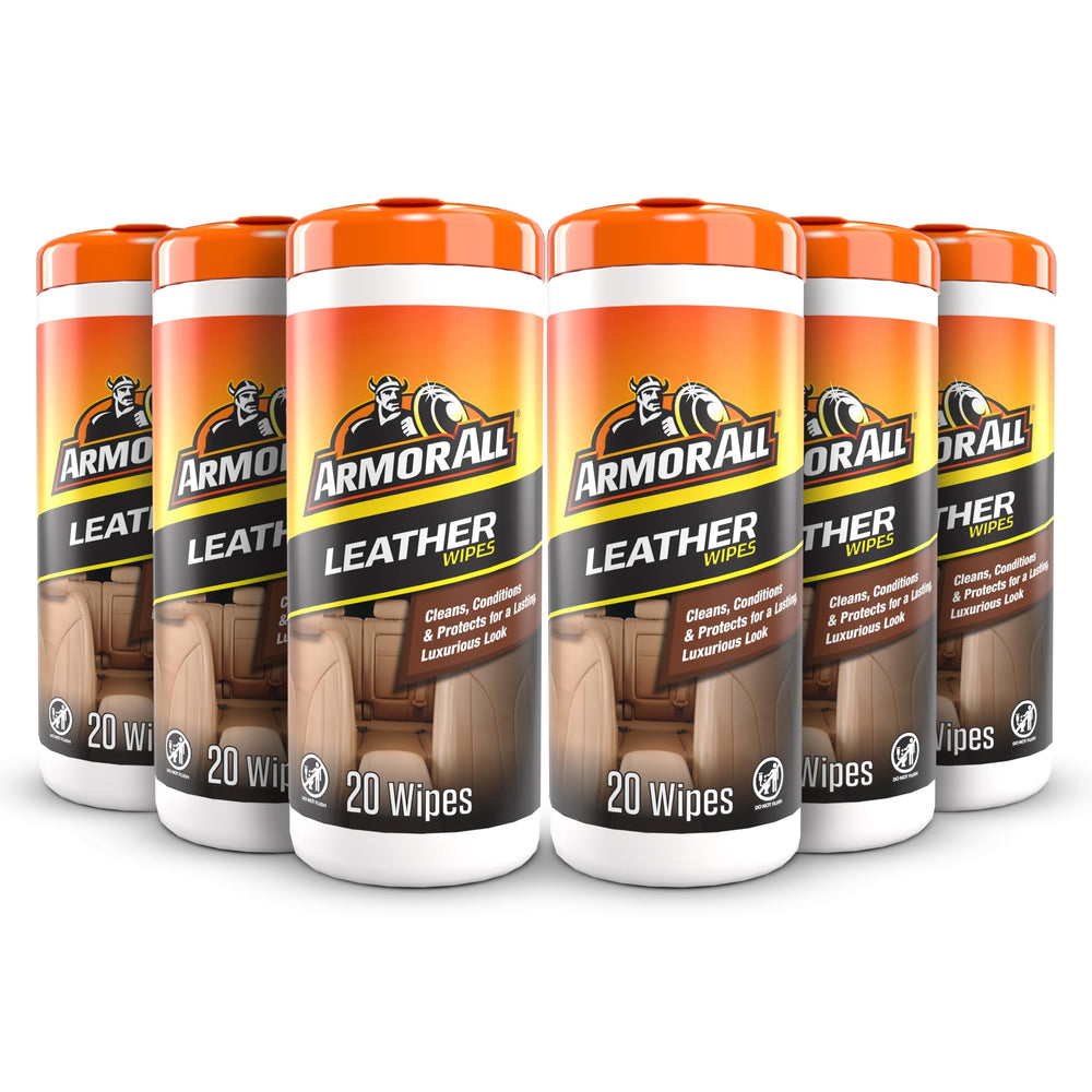 Armor All Leather Care Wipes clean dirt from car leather interior