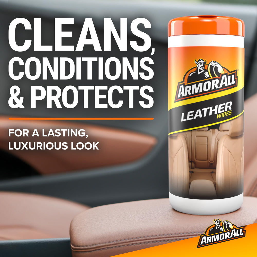 Armor All Leather Care Wipes condition leather to restore suppleness