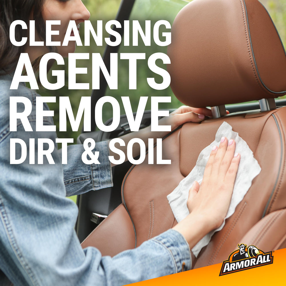 Armor All Leather Care Wipes reach into grain to remove soil safely