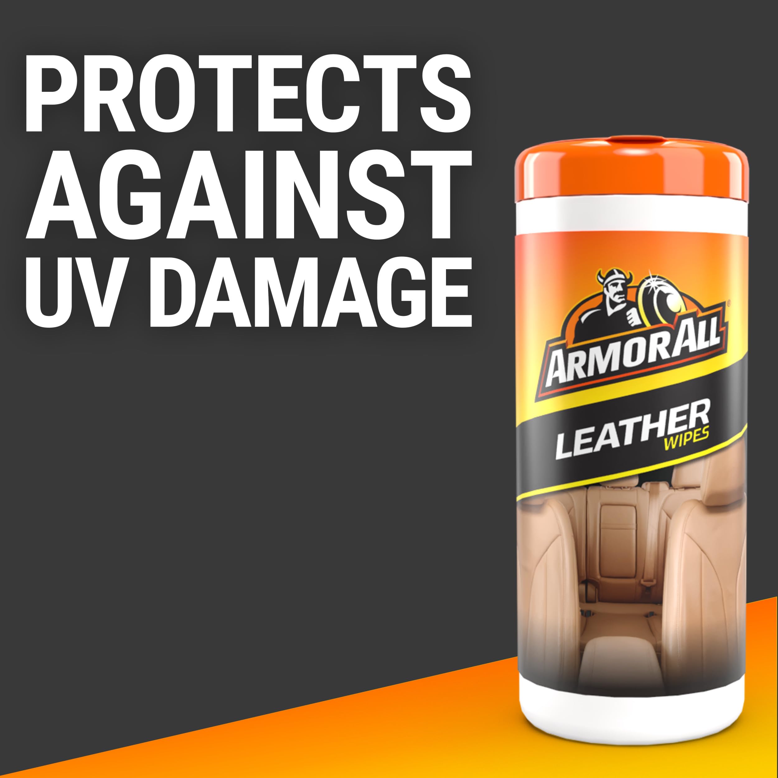 Armor All Leather Care Wipes Moisture Lock lid protects wipes from drying