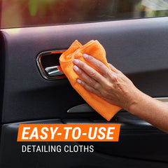 Armor All microfiber towels yellow pack soft texture safe for dashboards and leather