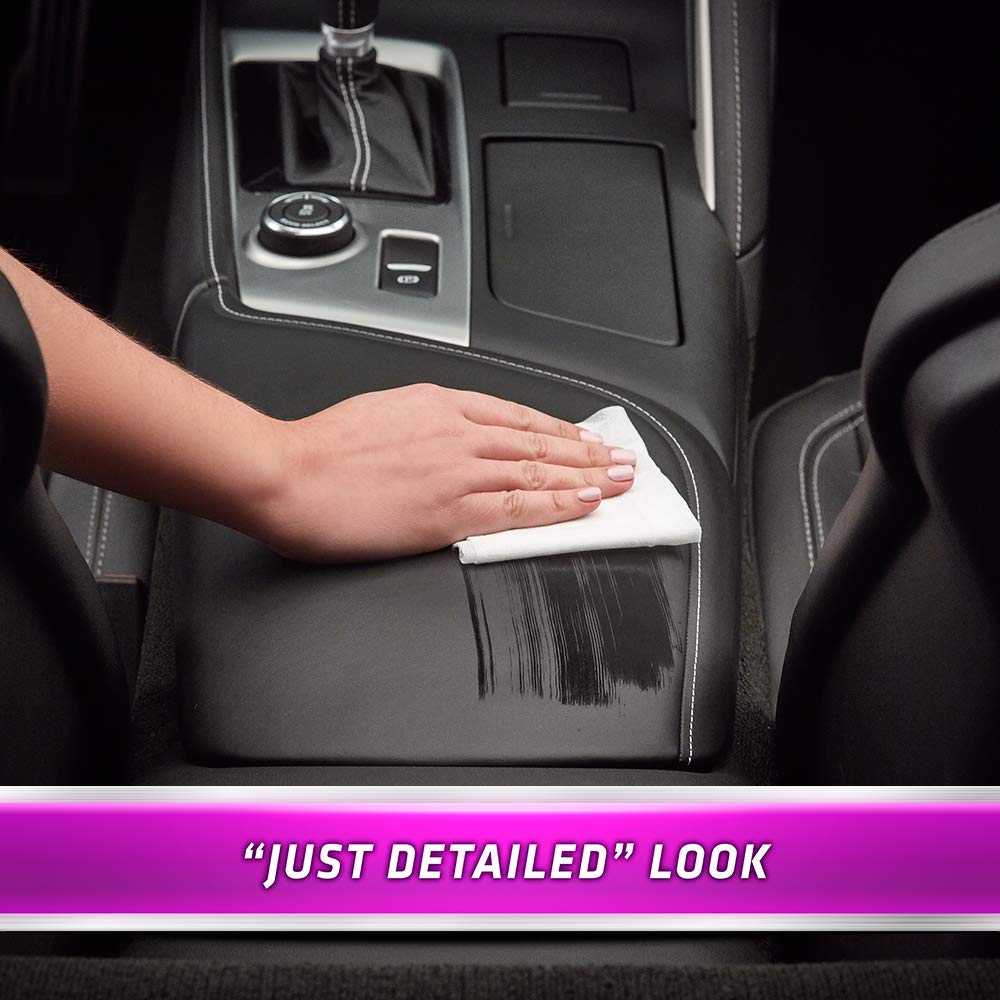 Armor All orange air freshening wipes vinyl clean preserves vinyl with a matte finish.
