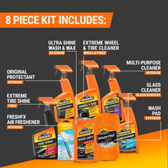 Armor All interior cleaning with multipurpose cleaner for a just-detailed cabin