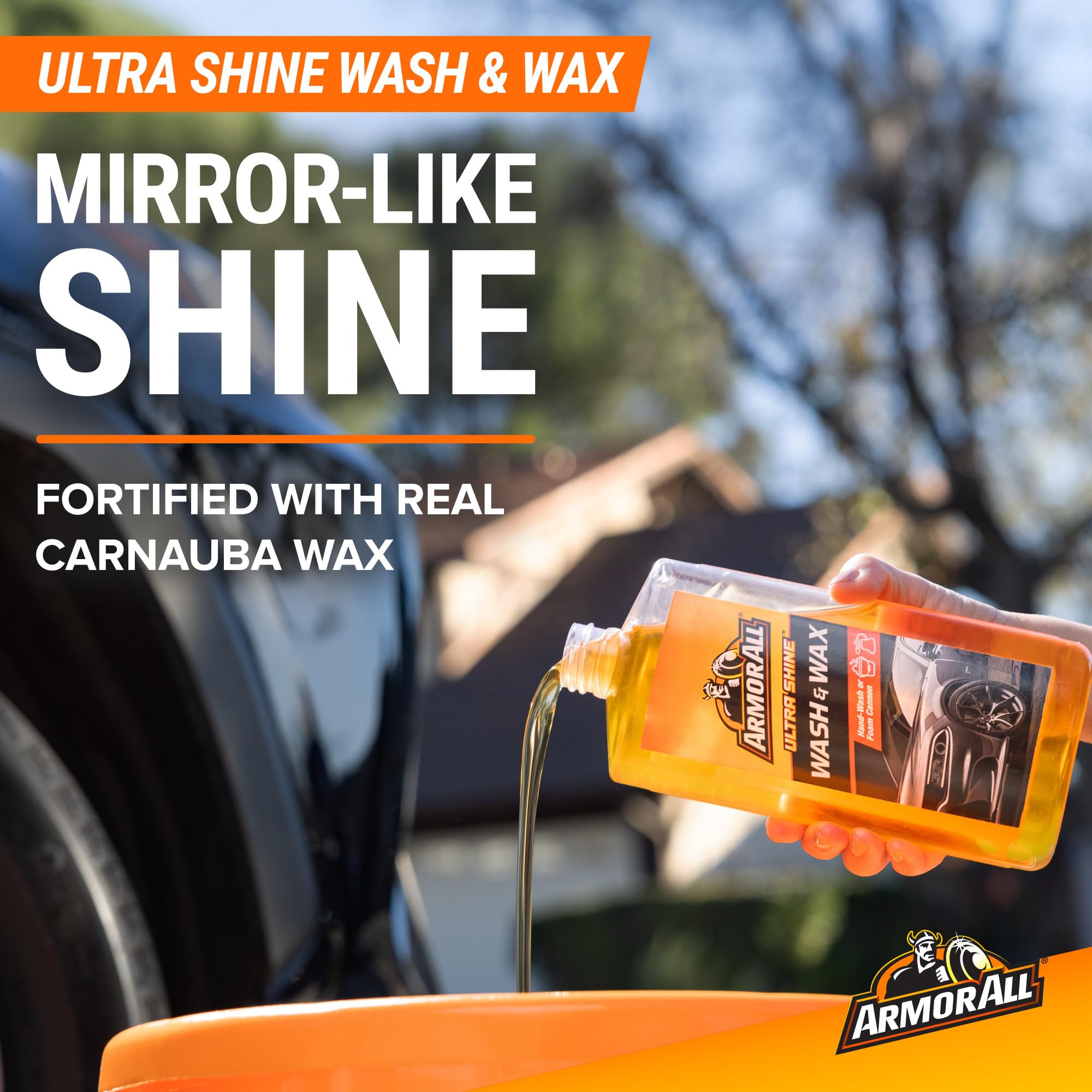 Armor All Tire Shine delivers a mirror-like, durable glossy look on tires