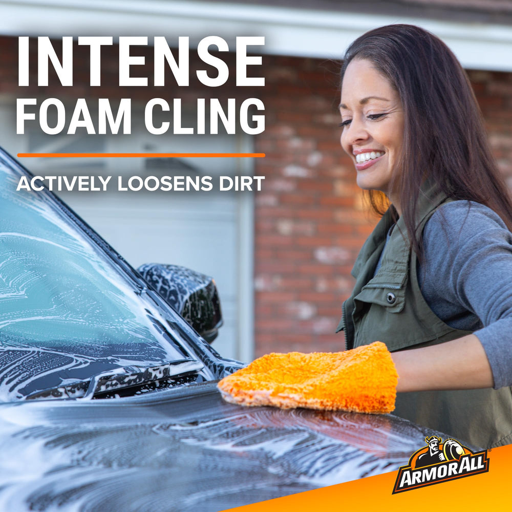 Armor All Snow Foam with hydrating agents keeps suds wetter longer.