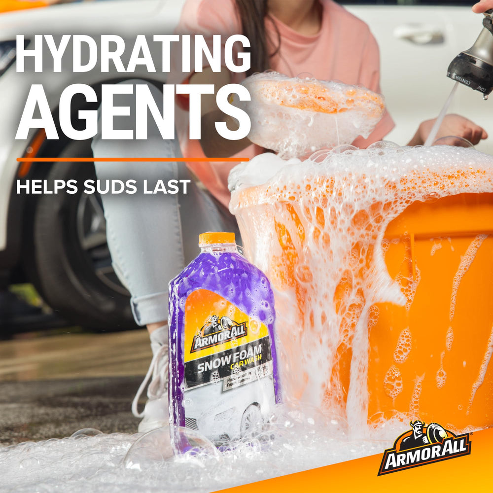 Armor All Snow Foam is pH-balanced and safe on wax and sealants.