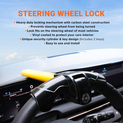 Armor All lock with carbon steel build resists cutting and sawing.