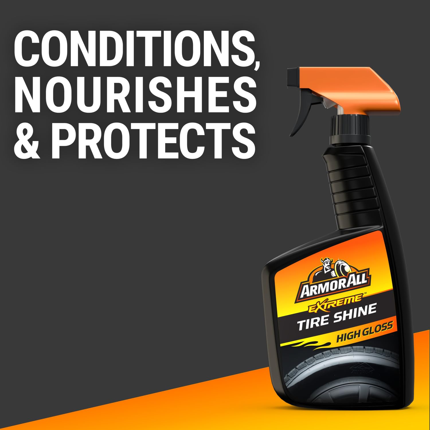 Armor All Tire Shine demonstrates minimal overspray for precise styling