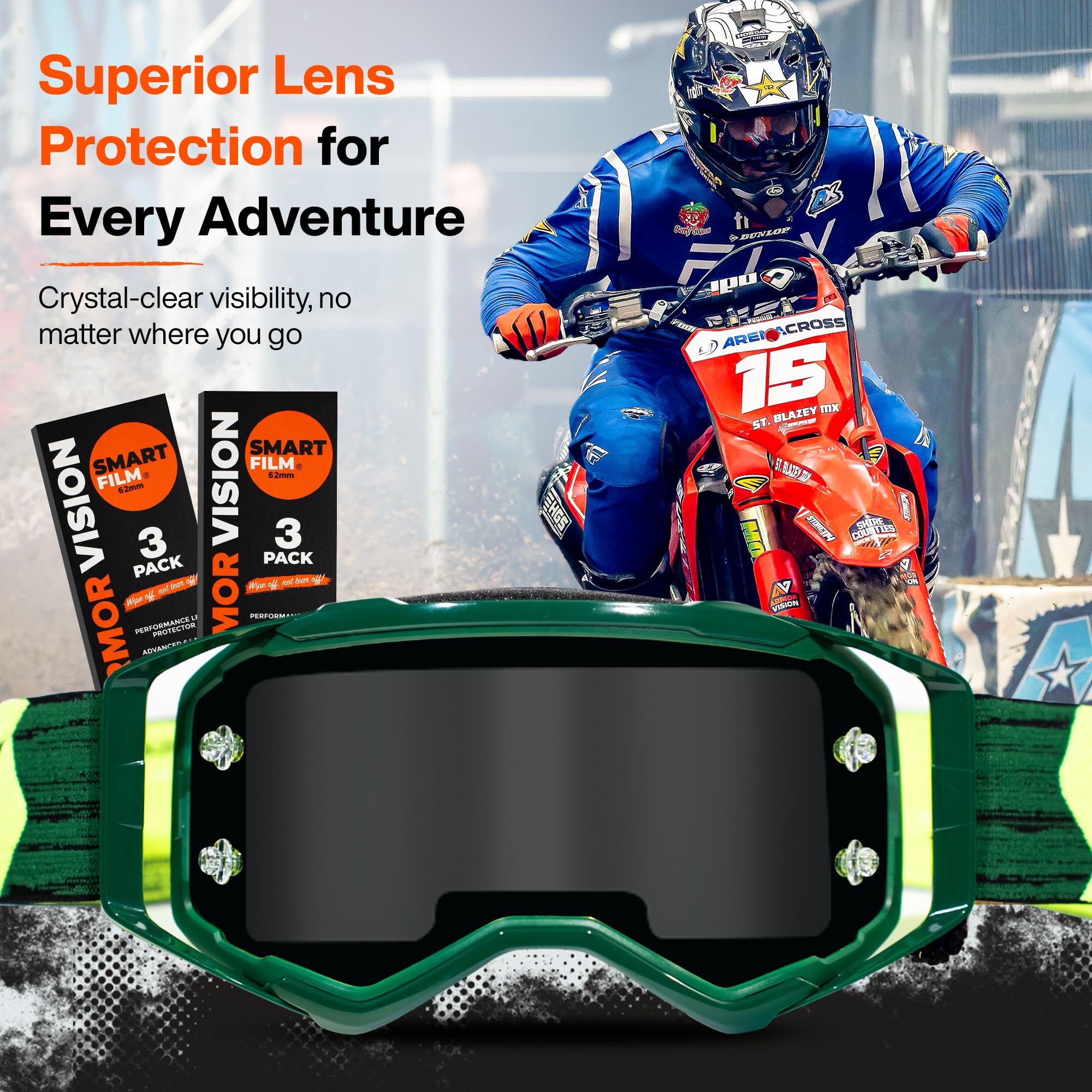 Armor Vision SmartFilm 62mm side-angle shows durable edge protection