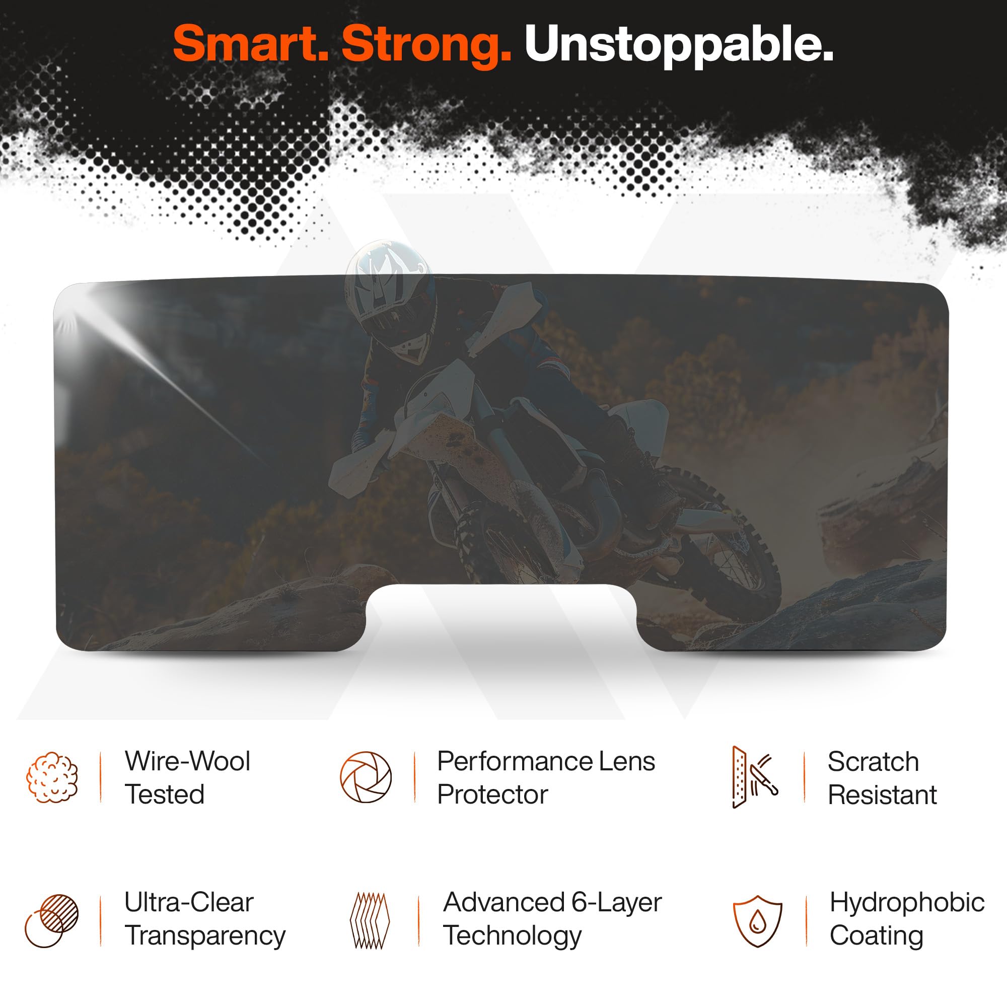 Armor Vision SmartFilm 62mm water-beading close-up highlights hydrophobic performance
