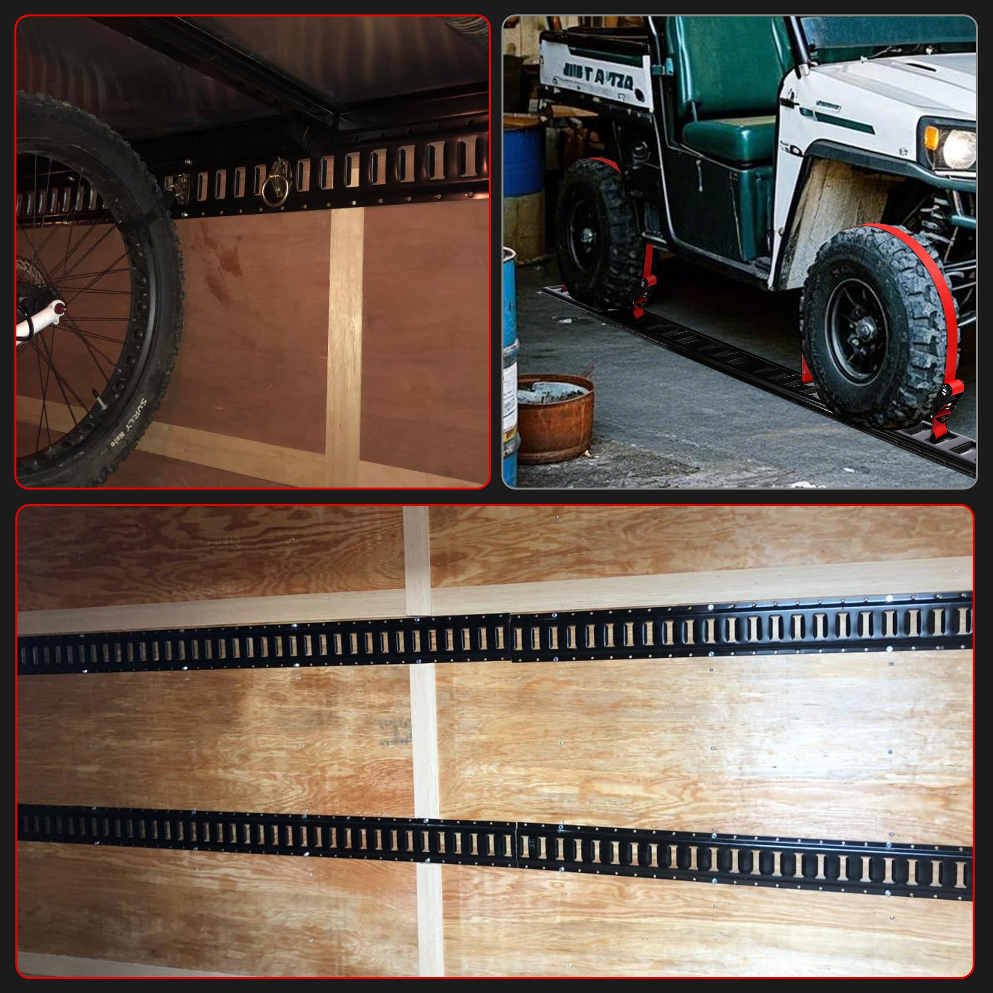 ARMORLOGISTICS e-track rail rated to 6,000 lbs breaking strength for tough jobs.
