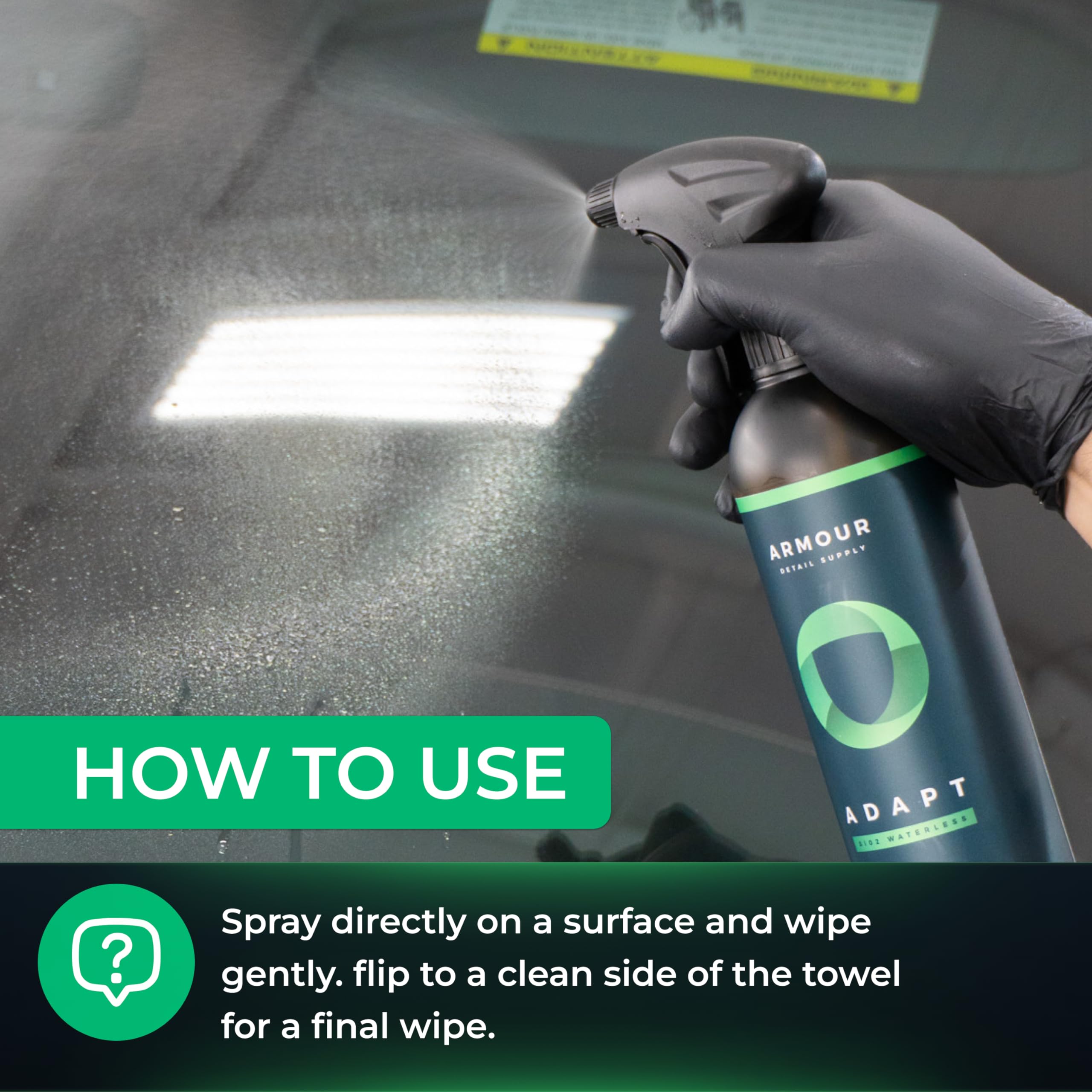 Adapt Quick Detailer instantly adds shine and protection to surfaces
