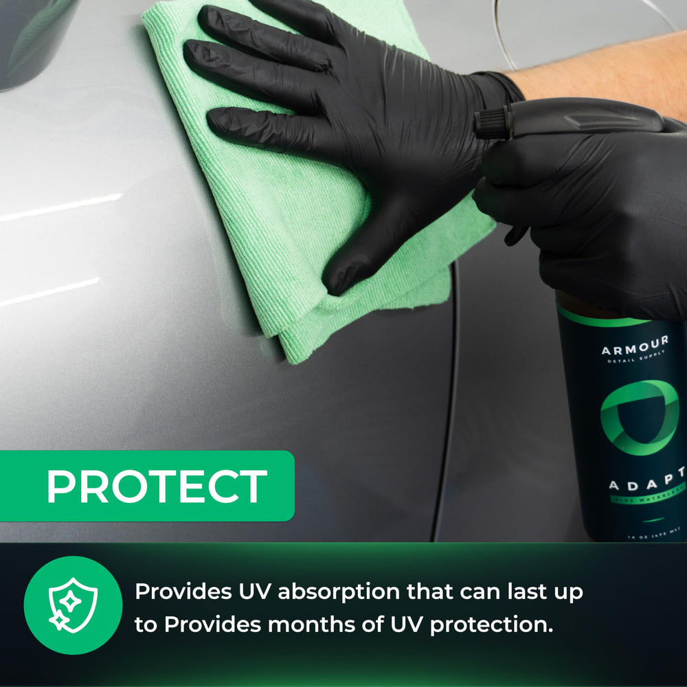 Adapt Waterless Wash on paint finish enhances gloss and protection