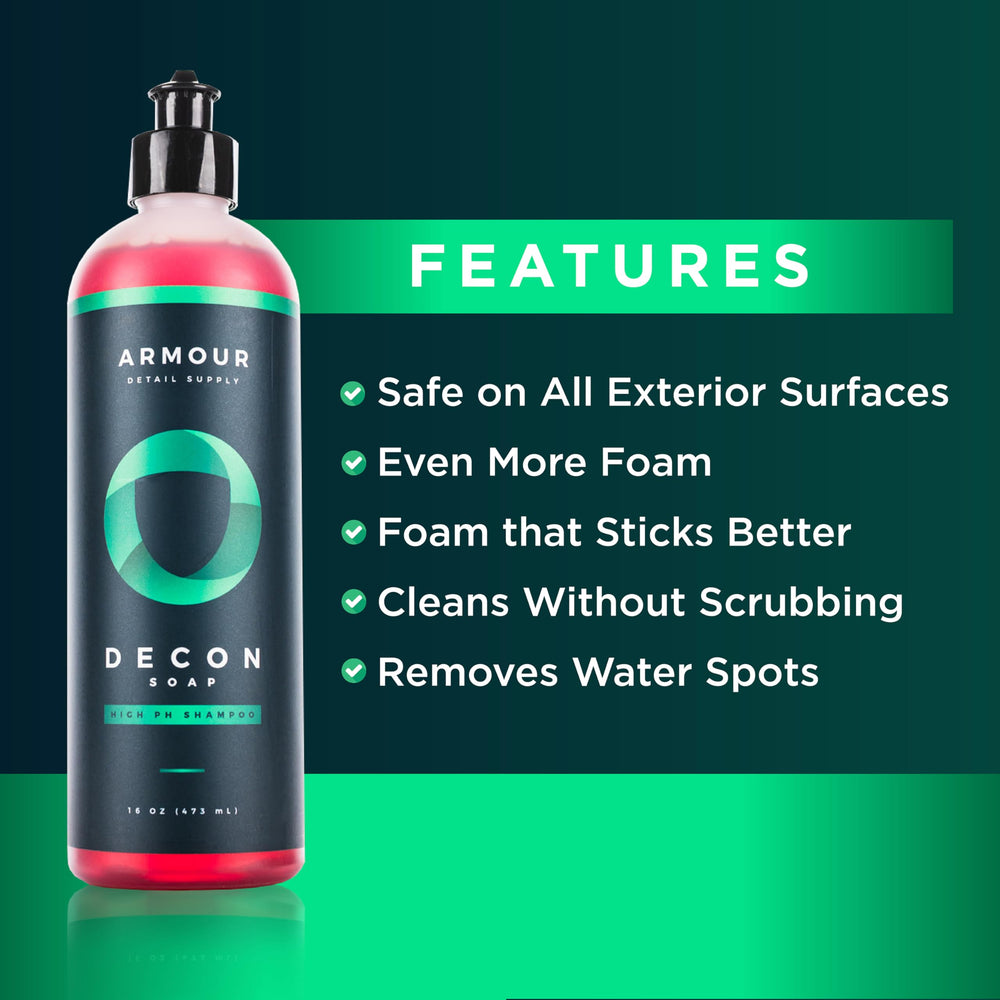 Foam cannon application with Armour Decon Soap for thorough degreasing