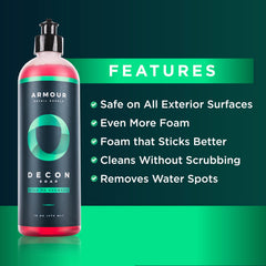 Foam cannon application with Armour Decon Soap for thorough degreasing
