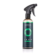 Armour Detail Supply iron remover bottle demonstrates safe, non-acid formula for wheels.