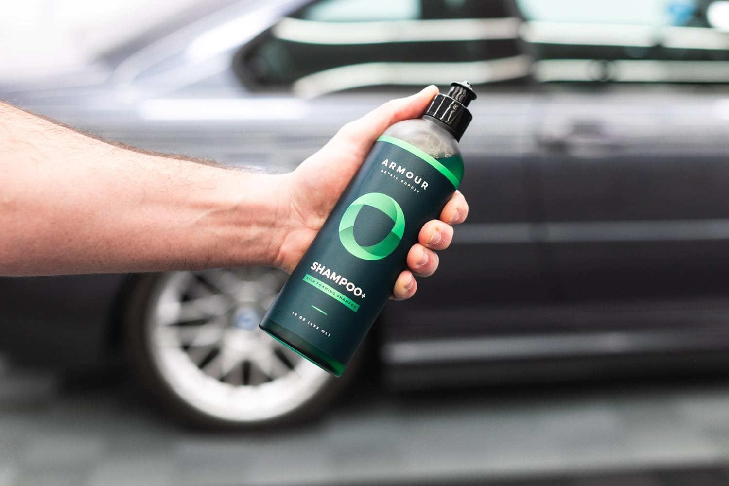 Armour Detail Supply Shampoo+ dense suds indicate safe coatings formula