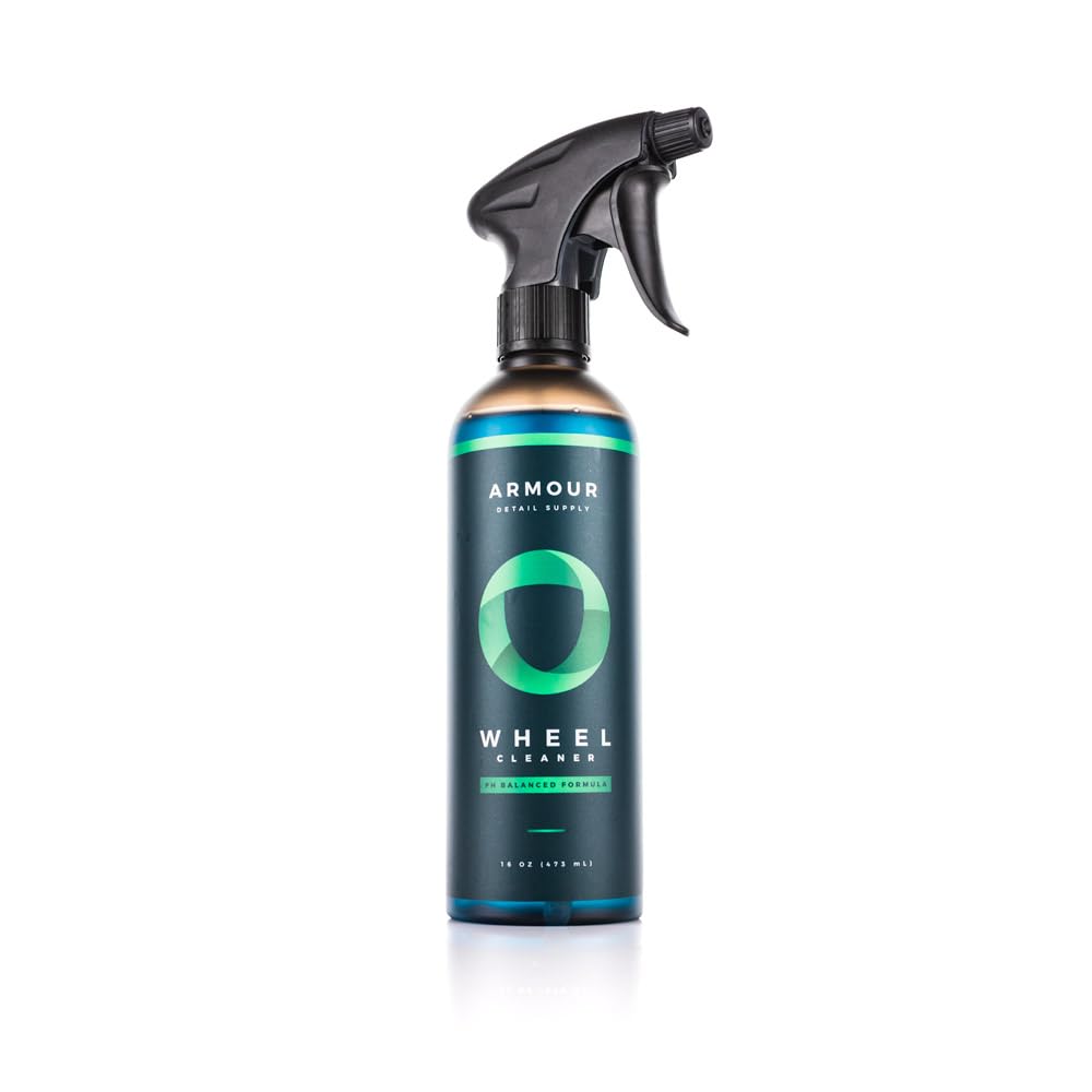 Armour Detail Supply wheel cleaner foam clings for thorough brake dust removal.