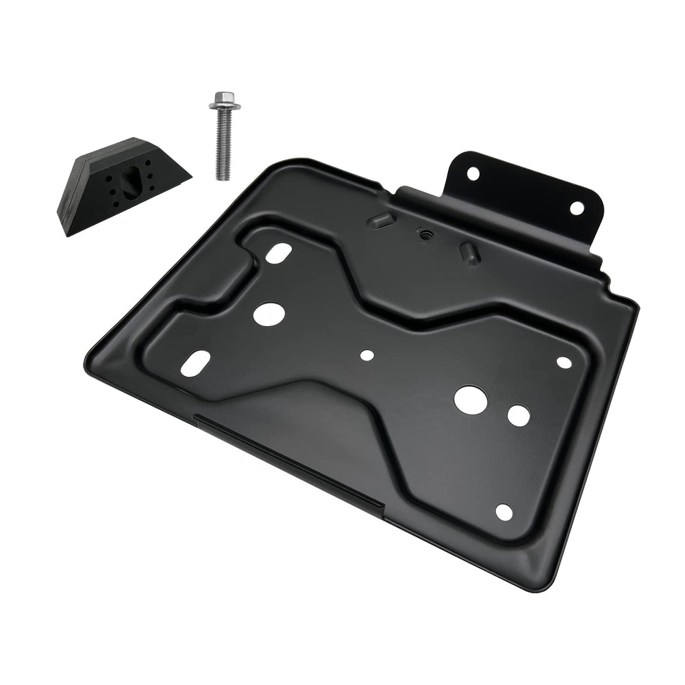 ARONOVA driver-side battery tray base clamp kit close-up, rugged mounting detail