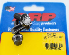 ARP 134-1003 cam bolts on bench demonstrate precise threading and high preload potential.