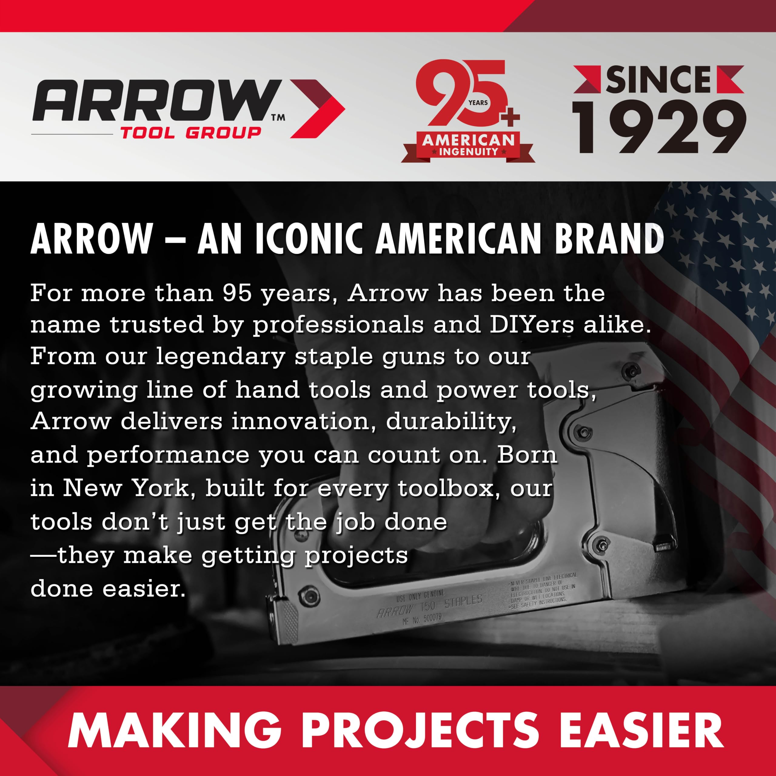 Arrow Fastener small hooks close-up showing versatile angles for tight spaces