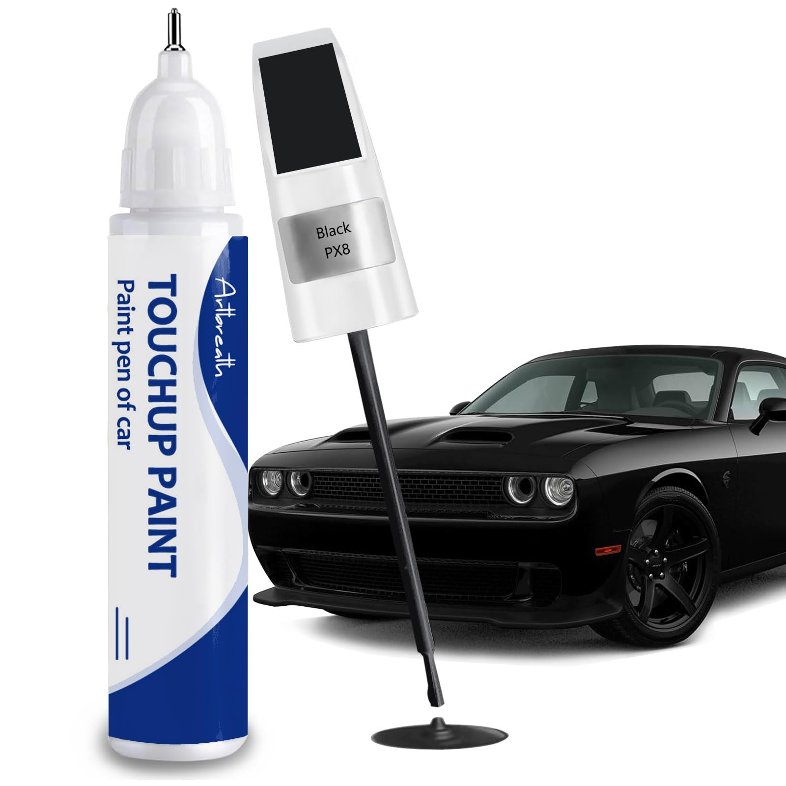 Artbreath Black PX8 Dodge touch-up chip repair for seamless color blending
