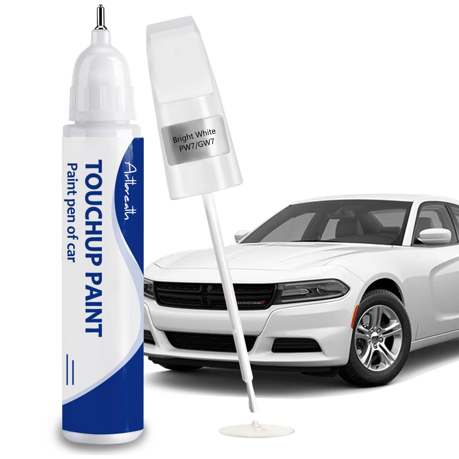 Artbreath Bright White bottle-cap for precise, quick touch-ups on small chips.