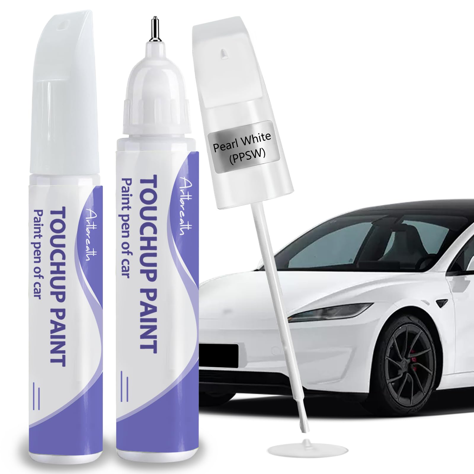Artbreath Pearl White Tesla bottle for precise chip touch ups