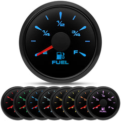ARTILAURA fuel gauge with 2 inch dial backlit for clear readings on boats and vehicles.