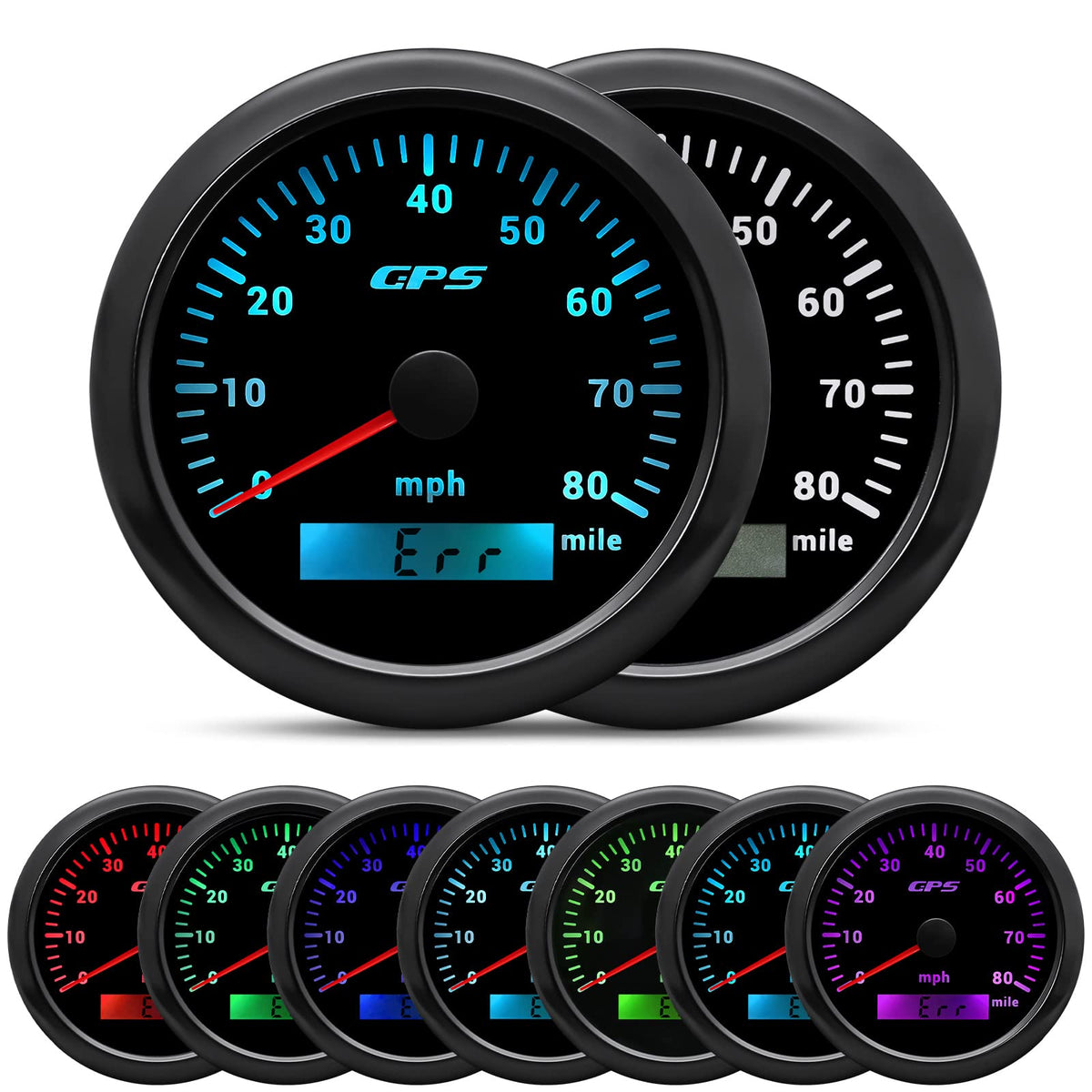 ARTILAURA GPS speedometer with 85mm bezel for precise readings on boats and vehicles.