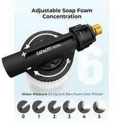 ARTIPOLY brass connector attaches to garden hose for easy setup.