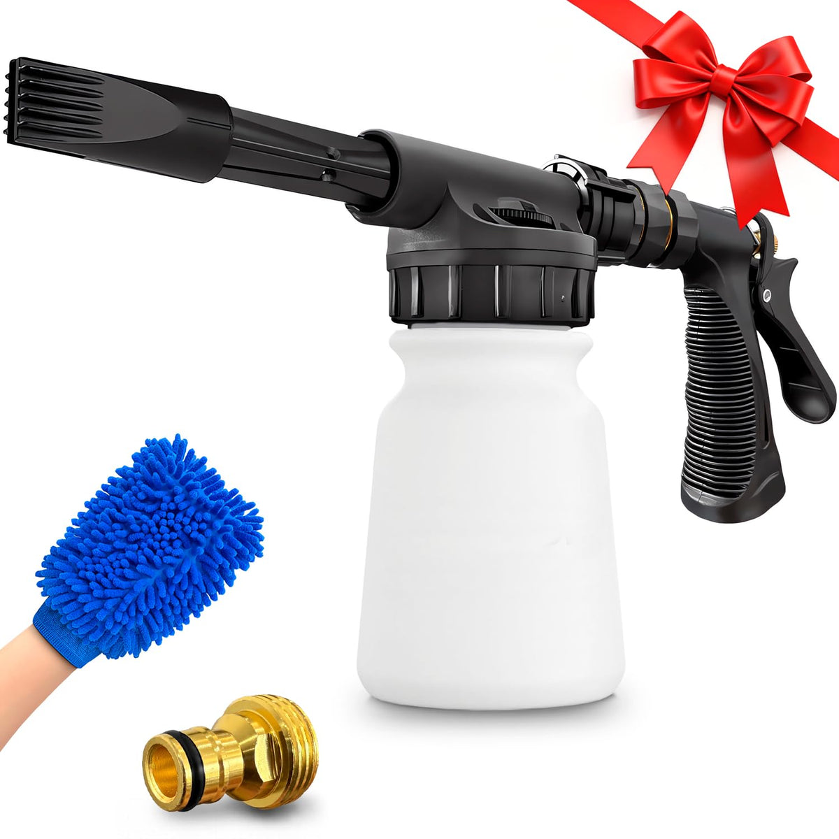 ARTIPOLY car wash foam gun delivering thick foam for efficient cleaning.