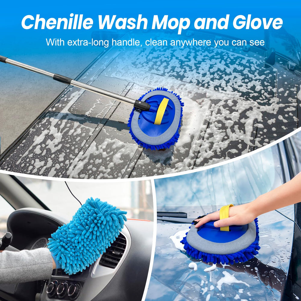 ARTIPOLY microfiber wash mitt cushions hands while cleaning