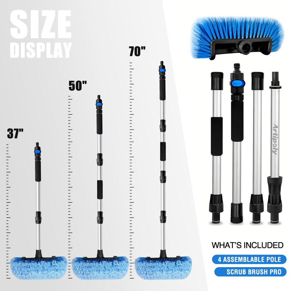 Artipoly multi-surface cleaning brush suitable for cars, siding, decks, boats