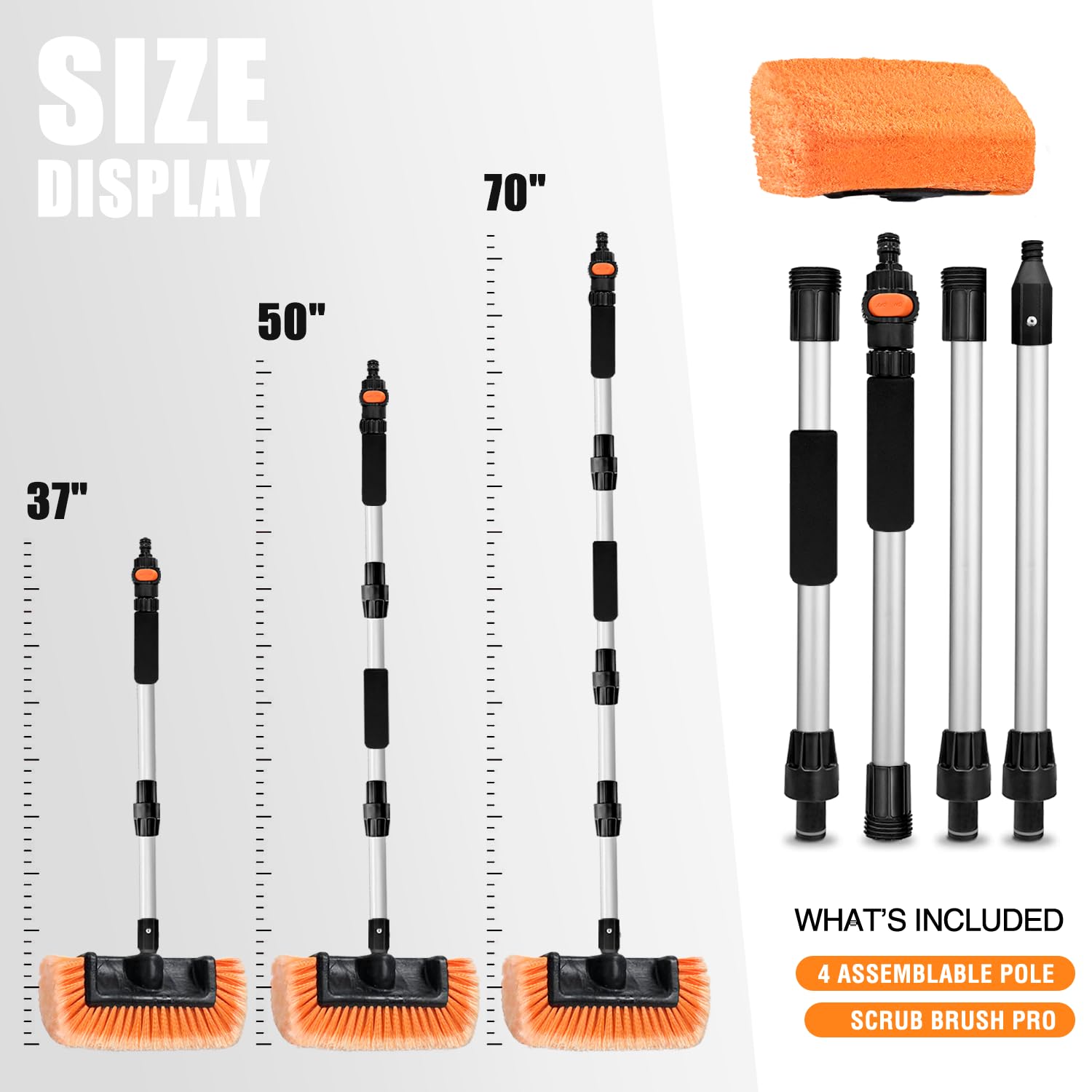Multipurpose tool for cleaning cars, solar panels, siding, decks, and more.