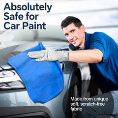 ARTIPOLY multipurpose shammy towel cleans and dries tiles, mirrors, and countertops.