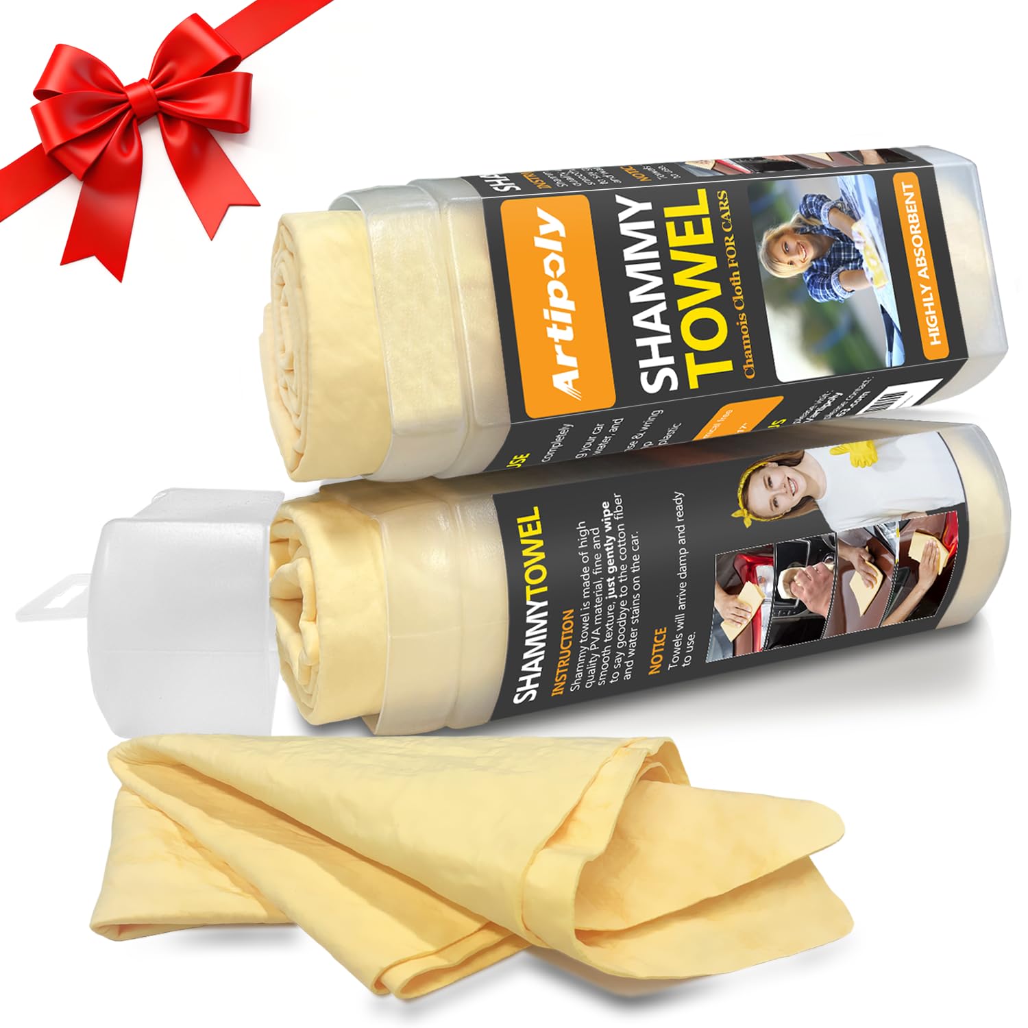ARTIPOLY Premium Shammy Car Drying 26x17 for fast, streak-free drying