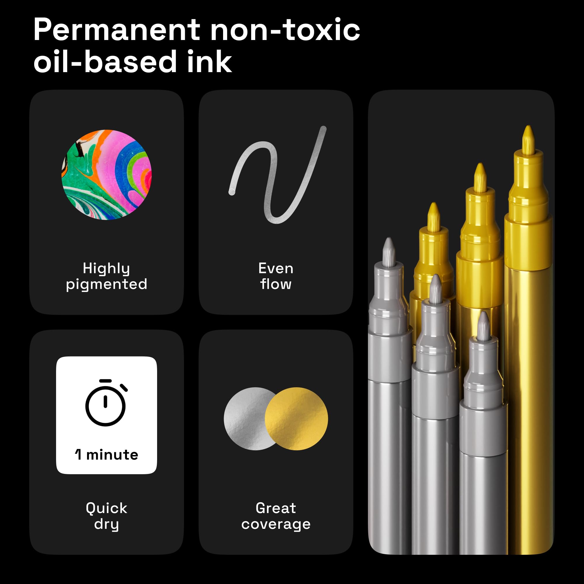 Artistro silver paint pen on leather creates subtle texture and contrast.