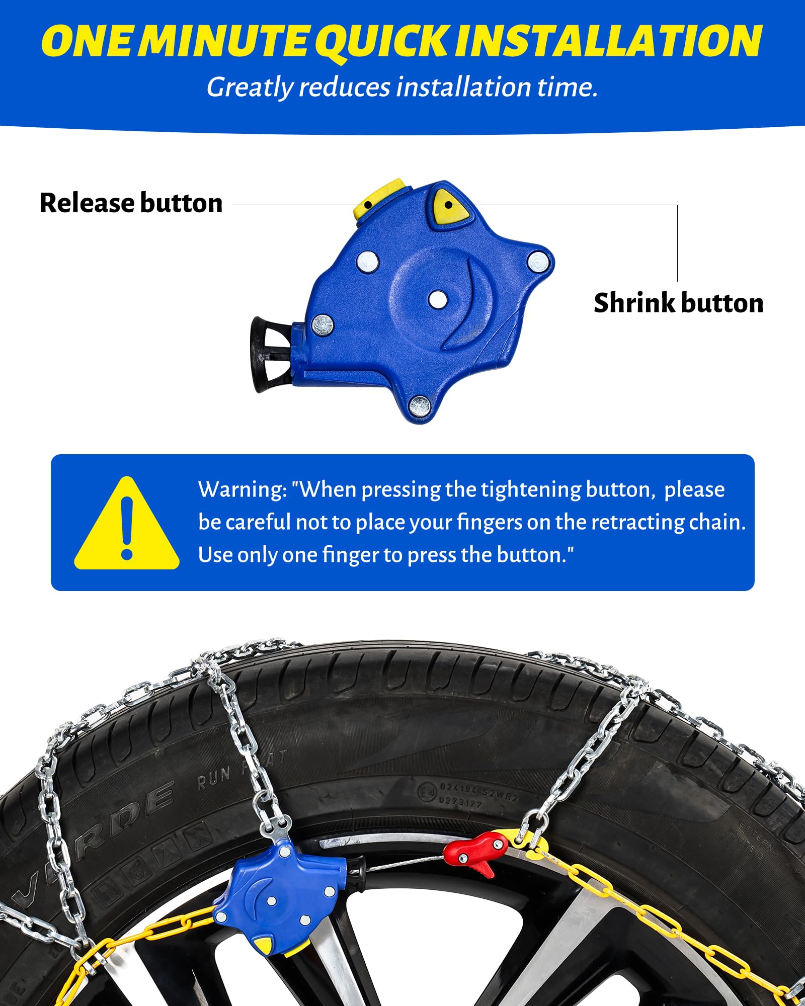 Artizles HKN170 reusable winter chains prepared for multiple seasons.