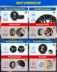 Artizles HKN170 universal-fit design shown on different tire sizes for flexibility.