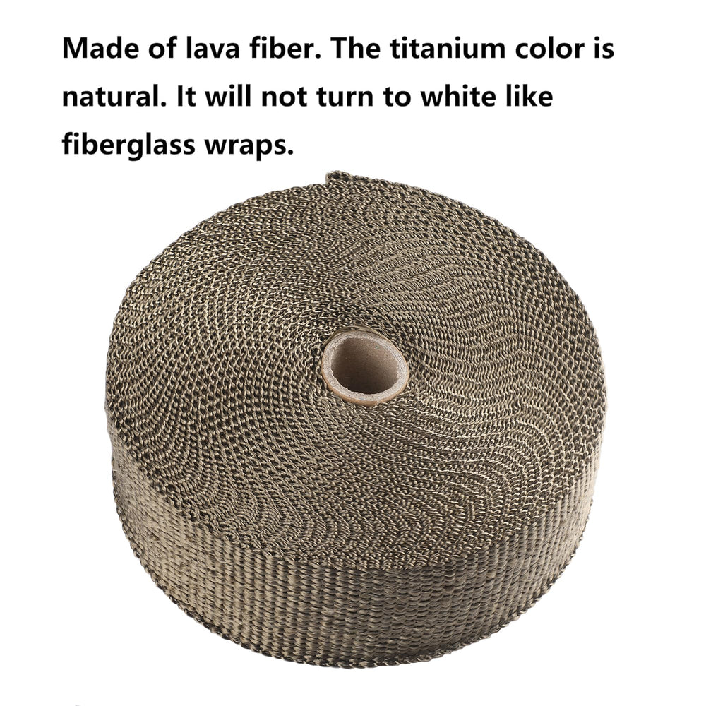 ARTR titanium exhaust wrap roll closeup showing heat-resistant texture