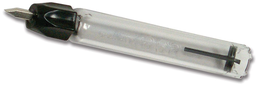 ASA Aircraft Fuel Tester AFT-1 Black for quick-drain valve testing with recessed drain adapter.