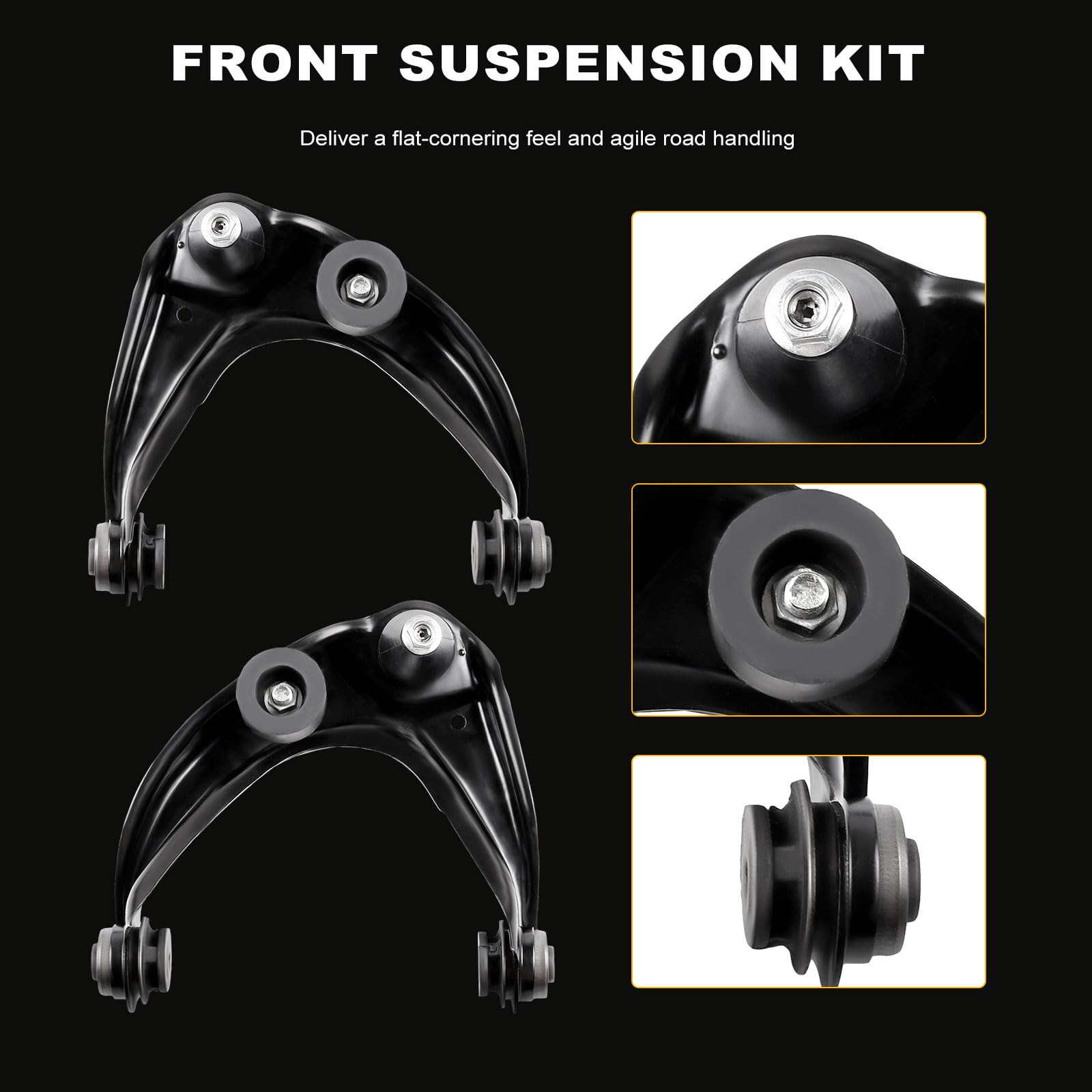 ASAPE Mazda 6 front upper control arm kit installation closeup shows robust construction