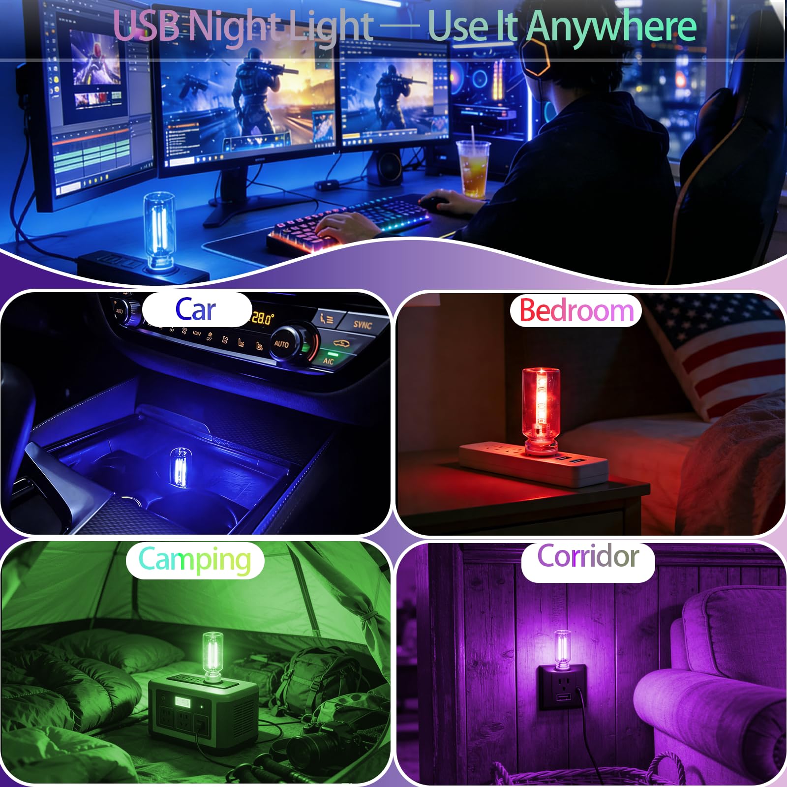ASDFWSCW dimmable touch USB light offers easy brightness control.