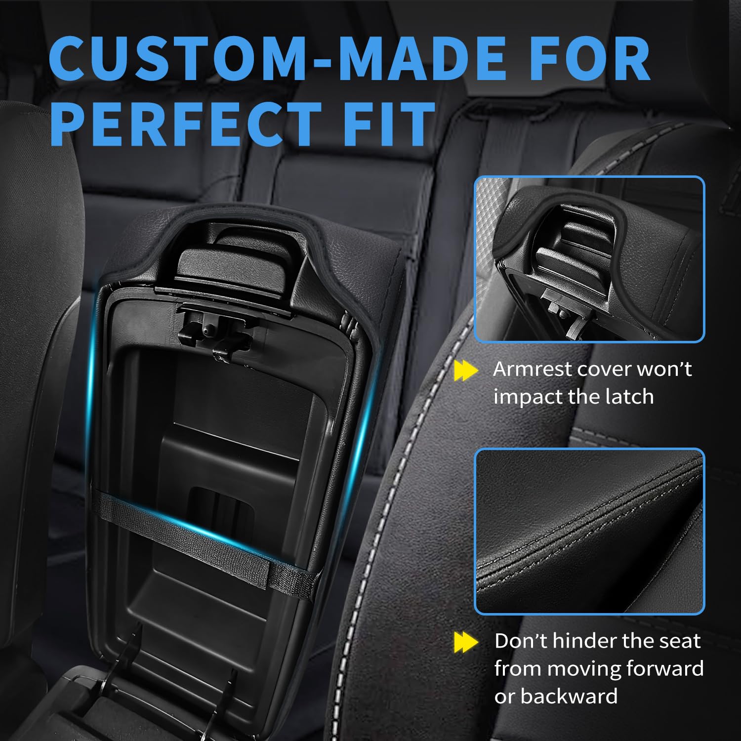 OEM-designed fit hugs Grand Cherokee armrest for a wrinkle-free look.