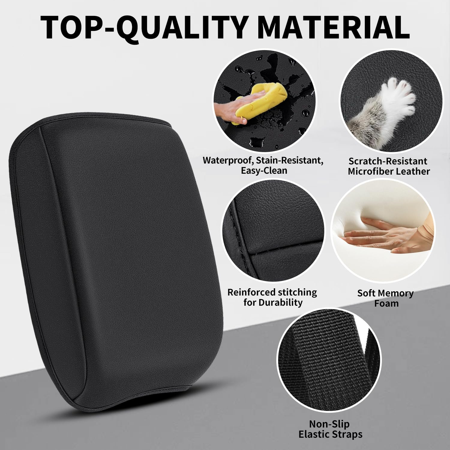 Asgohme memory-foam interior provides soft elbow support during drives.