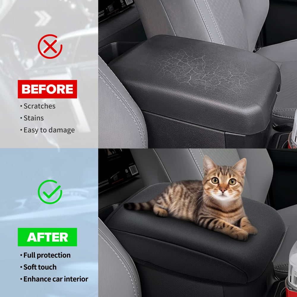 Asgohme center console cushion leather texture close-up showing premium surface.